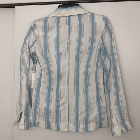 NWT Frame Blue & White Striped Blazer - Picture 2 of 8